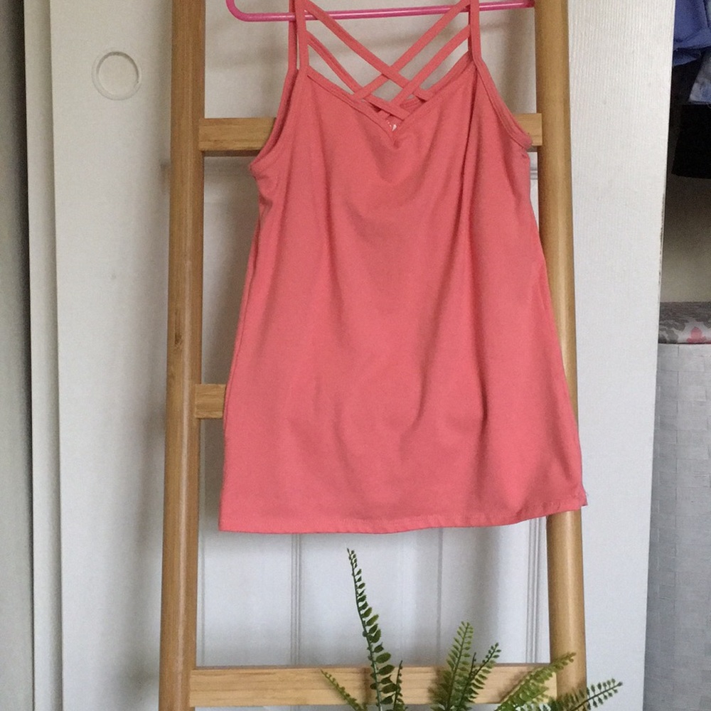2 way girls cross cross tank top